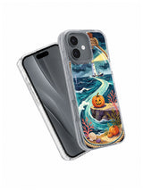 Pumpkin Lighthouse at High Tide iPhone case angled view