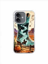 Turquoise Ghost Horse Canyon Western iPhone case artwork
