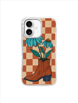 Wildflowers Borrow a Boot Brick Path artwork iPhone 17 Case