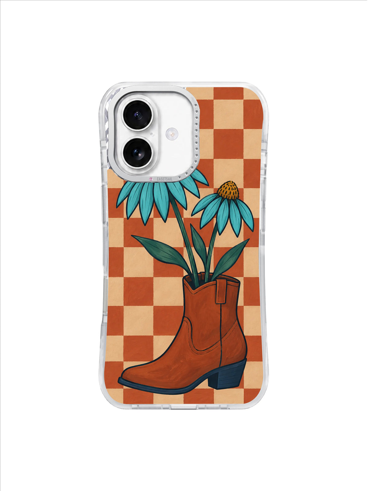 Wildflowers Borrow a Boot Garden Trail artwork iPhone 17 Case