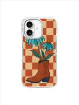 Wildflowers Borrow a Boot Blue Petal Road artwork iPhone 17 Case