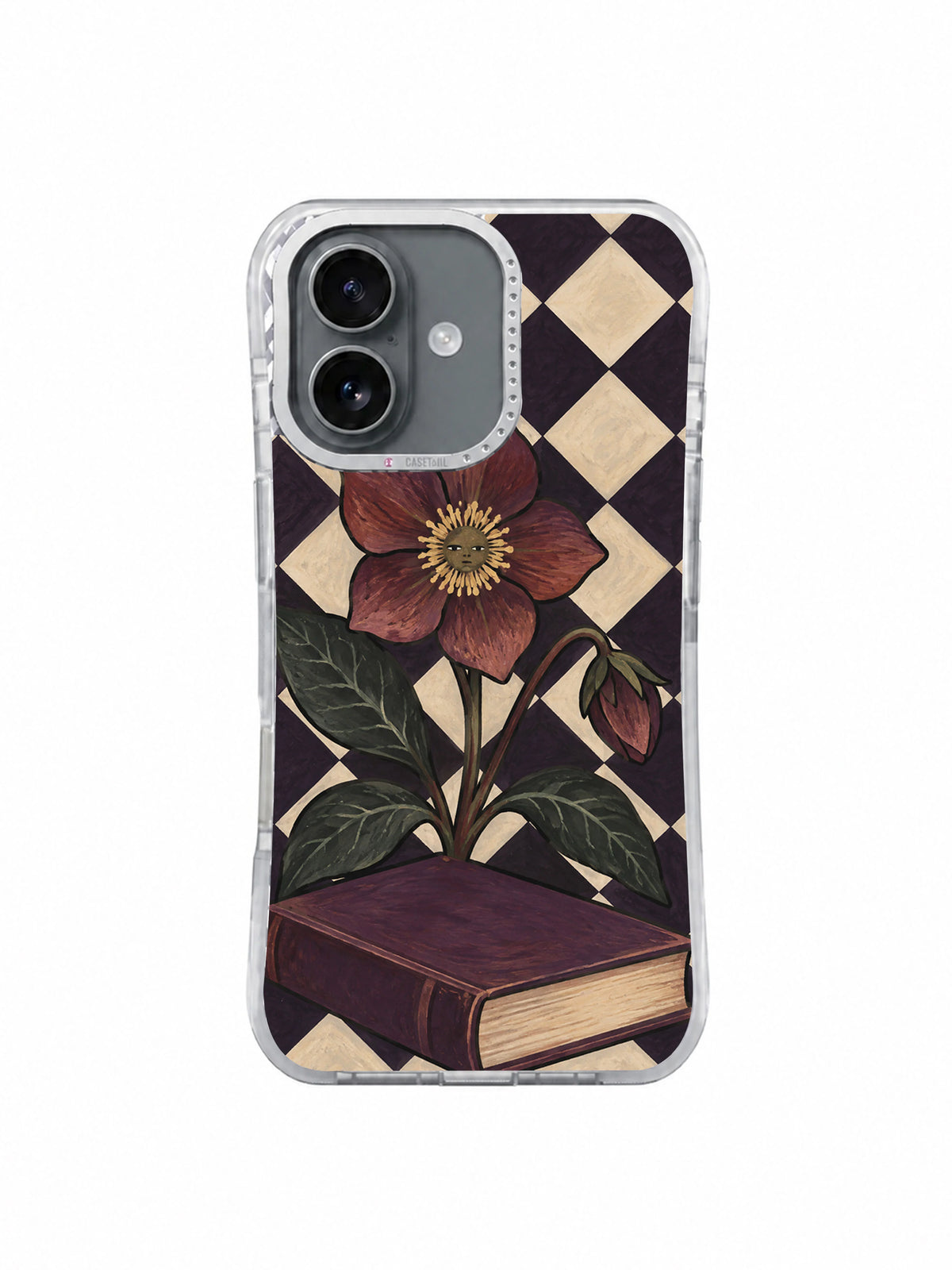 A Flower Between the Pages iPhone 17 Case front view
