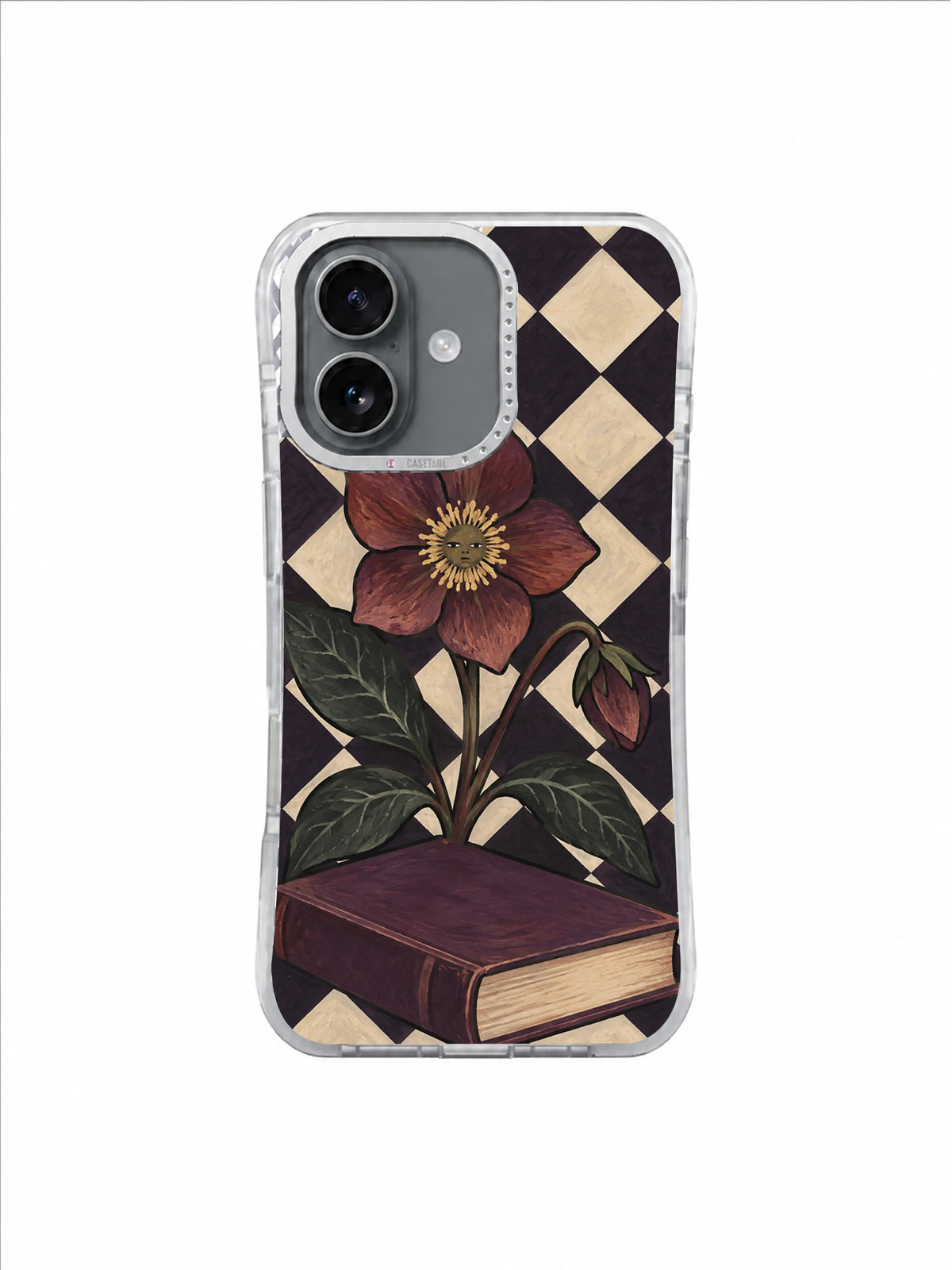 A Flower Between the Pages Quiet Hellebore Page artwork iPhone 17 Case