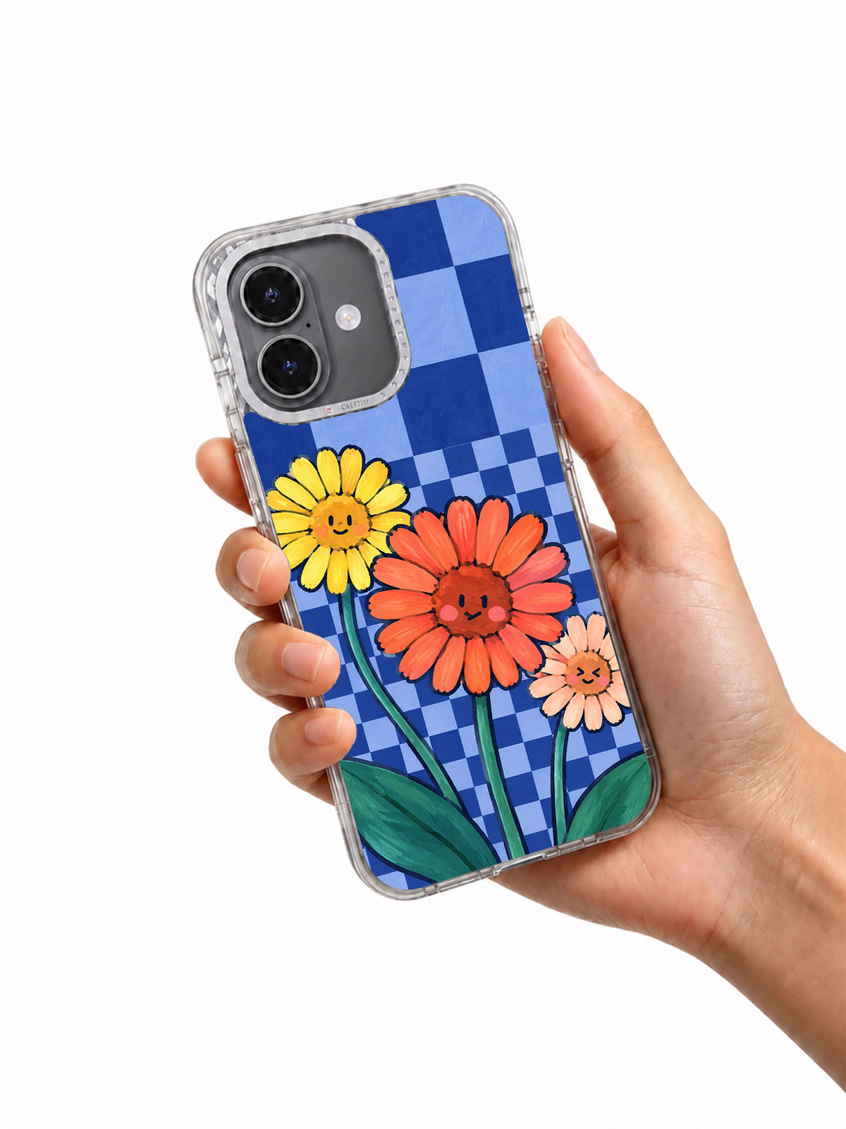 Three Gerberas One Good Day iPhone 17 Case hand-held lifestyle view