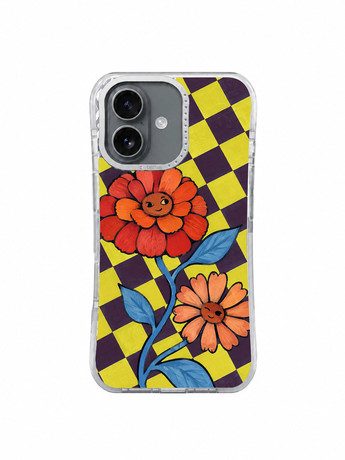 Front product view of the Zinnia Makes Room for Boldness iPhone 17 case