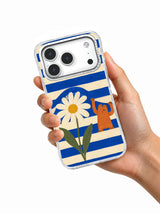 Hand holding The Daisy Detour floral iPhone 17 Pro case