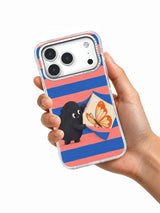 Hand holding A Butterfly Between Lines iPhone 17 Pro case