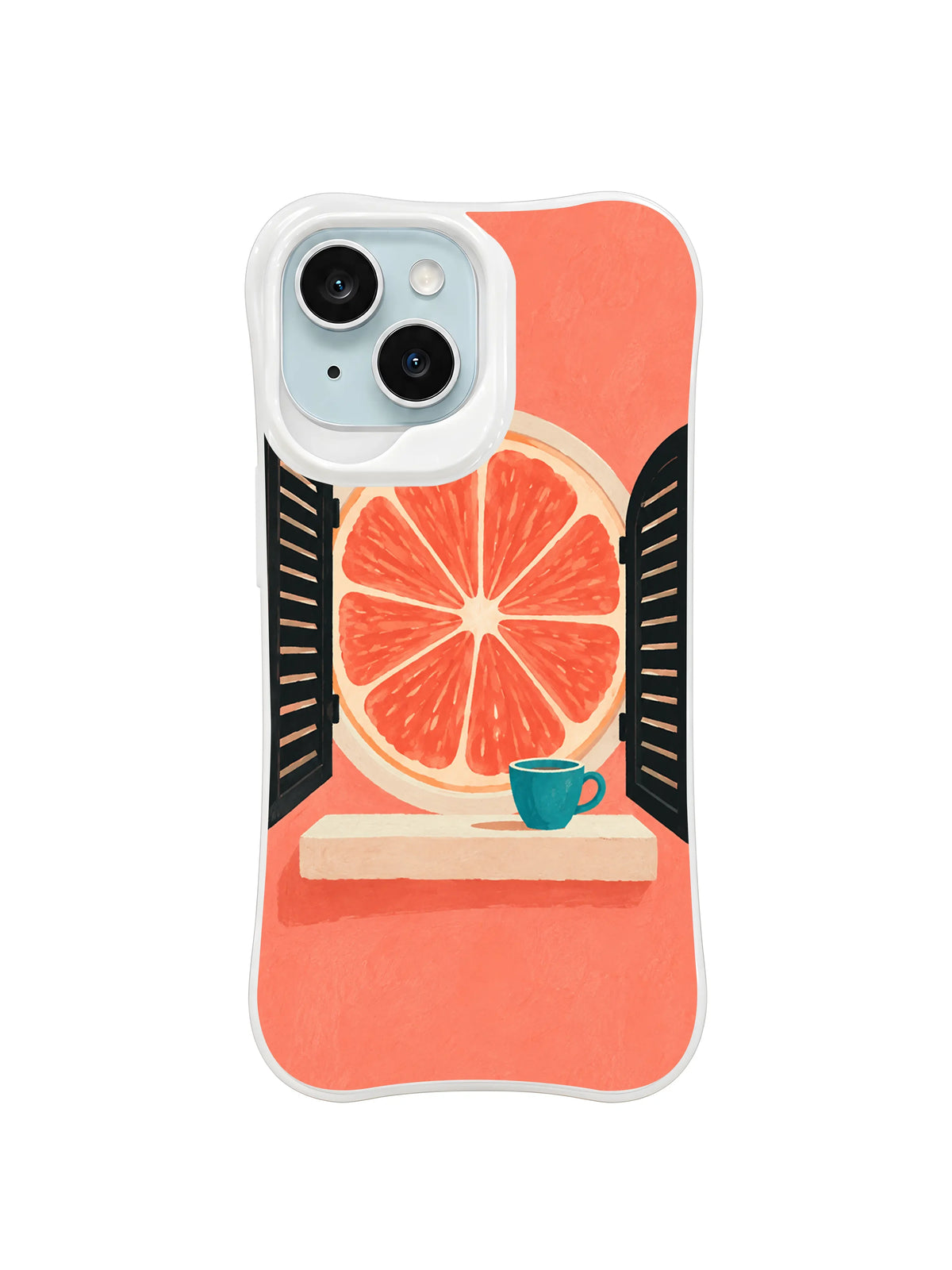 The Grapefruit Window iPhone case pattern 4, open grapefruit window