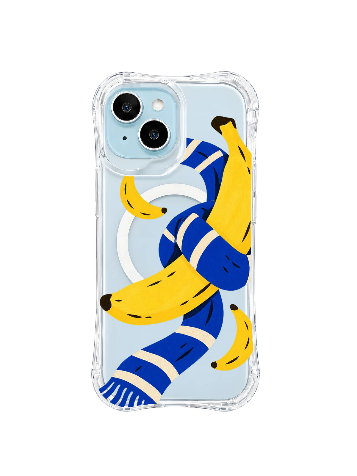 The Banana Scarf Knot iPhone case pattern 5, asymmetric banana scarf composition
