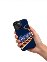 The Blueberry Night Train iPhone 13 case in hand