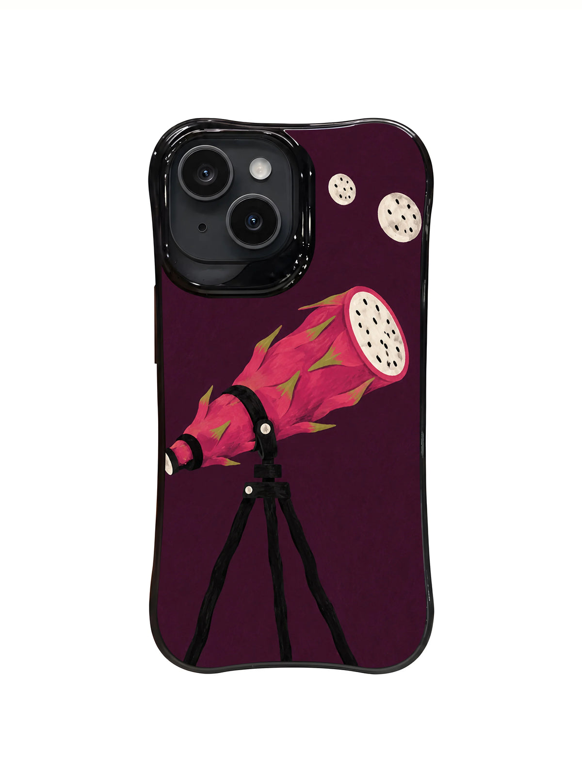 Dragon Fruit Telescope black iPhone case product view