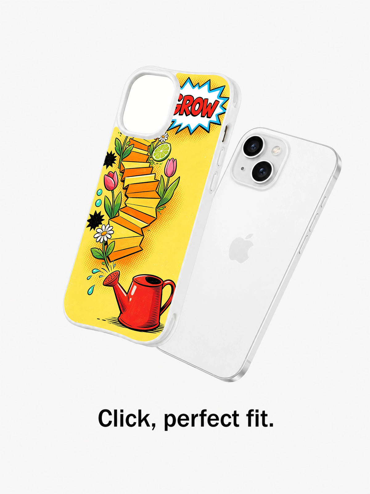 Garden Path in Motion: Illustrated case shown separately beside a phone.