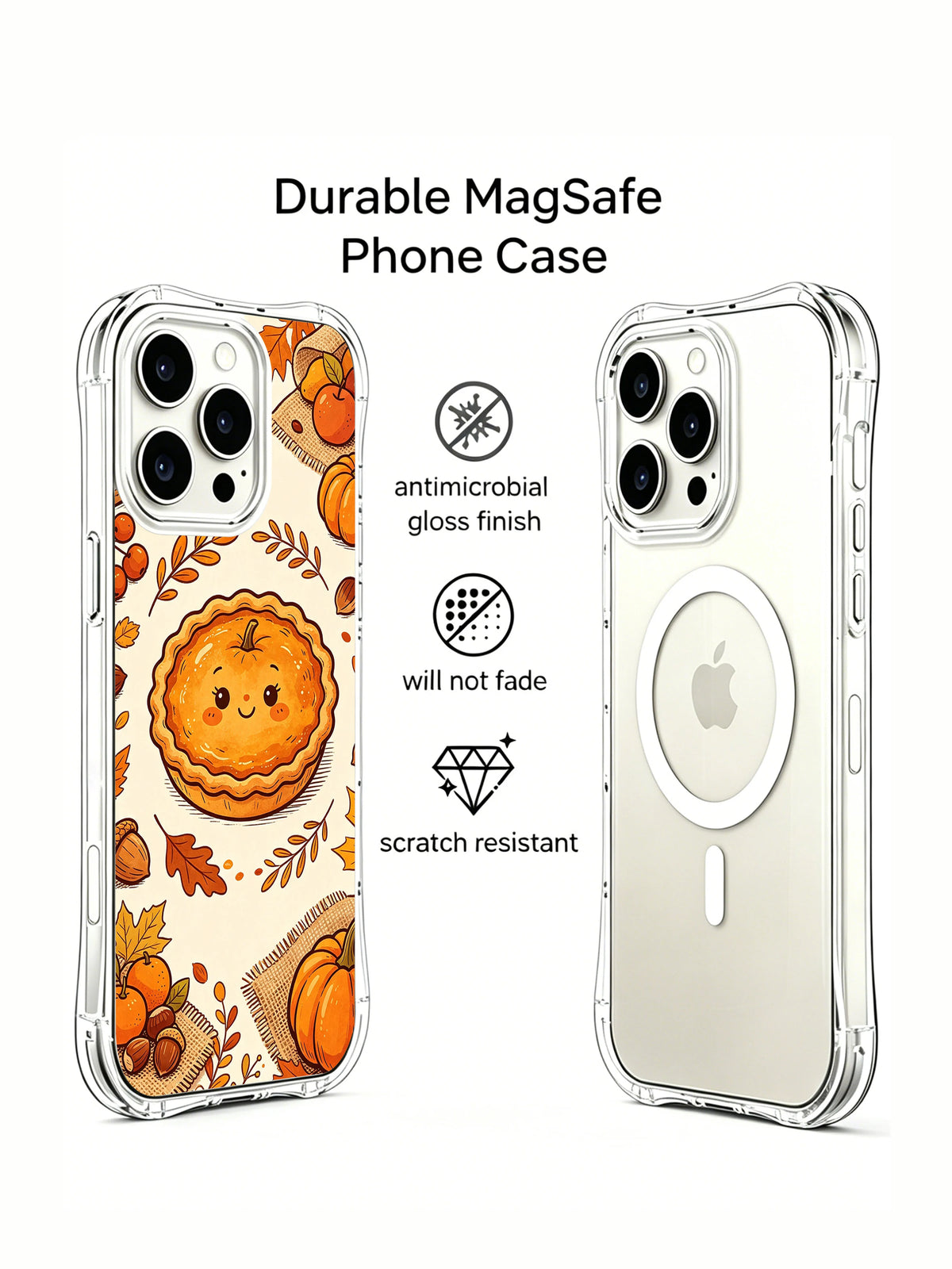 Thanksgiving Market Day: Printed rear view beside a case interior with a circular ring.