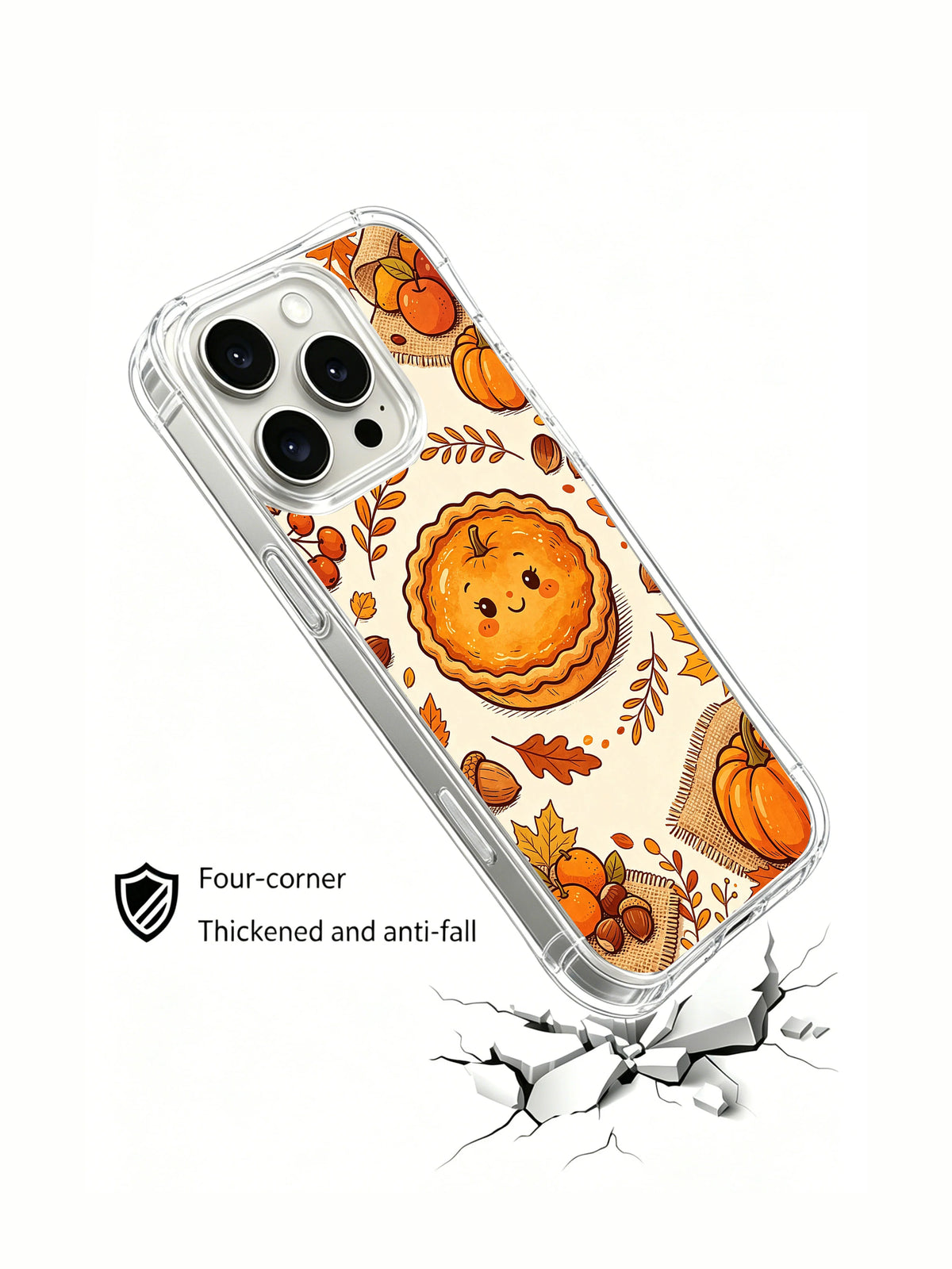 Thanksgiving Market Day: Angled case above an illustrated cracked surface.