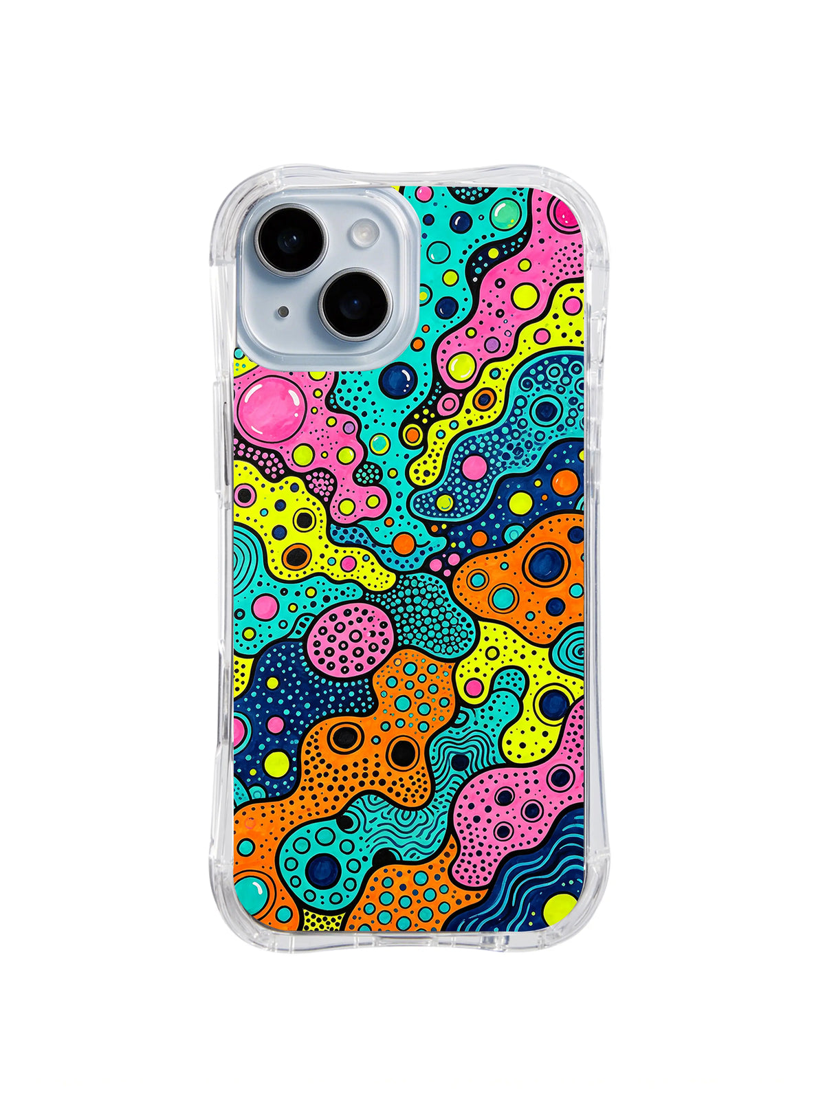 Pop Cell Carnival pattern iPhone 15 case