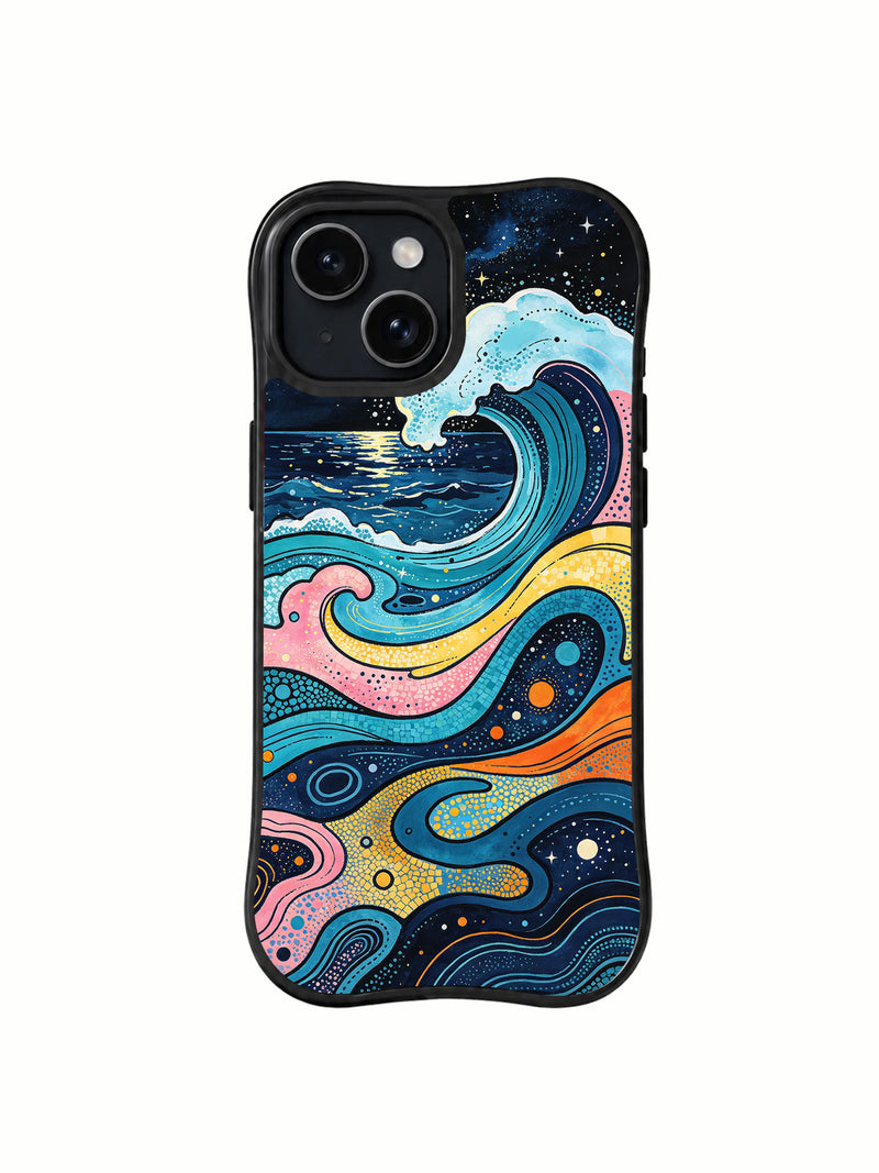 Moon Tide Mosaic iPhone Case