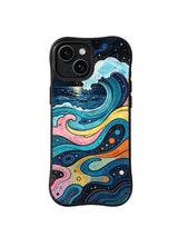Midnight Ocean Moon pattern iPhone 15 case