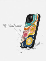 Prairie Pulse Abstract iPhone 15 case side view