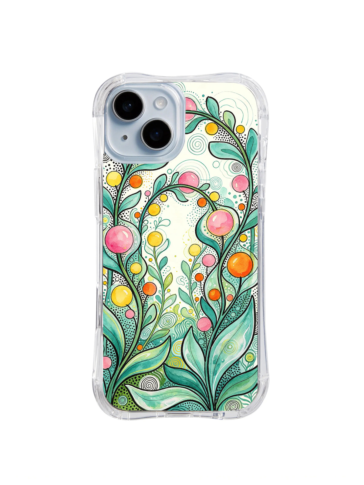 Hidden Seed Garden pattern iPhone 15 case
