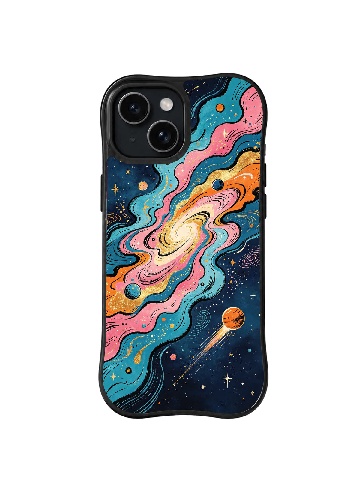 Aurora Galaxy Flow pattern iPhone 15 case
