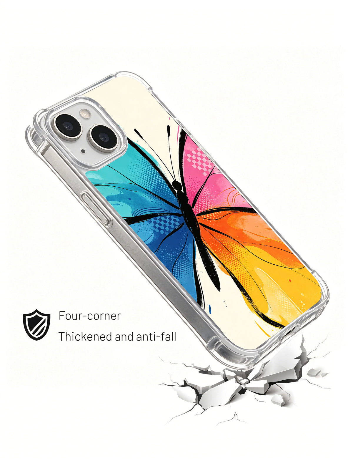 Abstract Butterfly Memory iPhone 15 Case lifestyle view