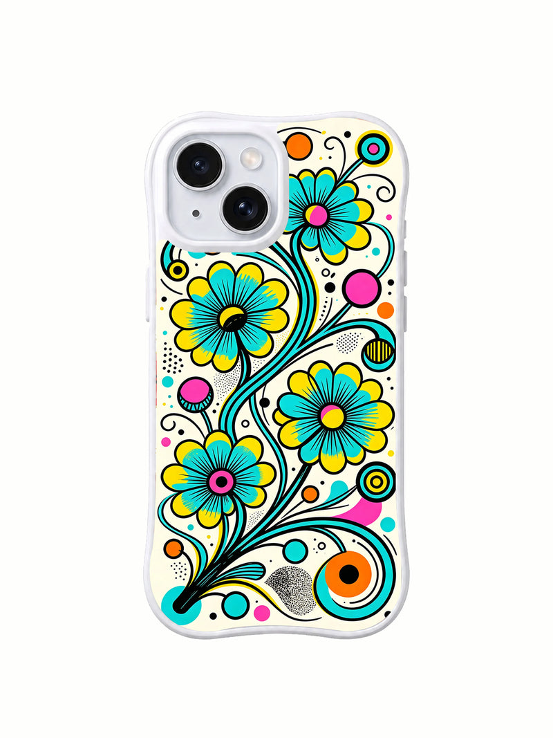 Neon Geometry Garden iPhone Case