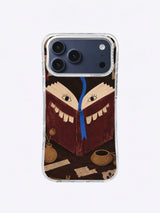 Cobalt Bookmark Question artwork swatch for The Book That Ate the Silence iPhone 17 Pro Max Case