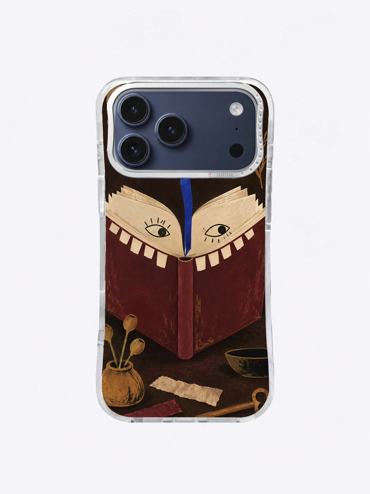 Ochre Ink Vessel artwork swatch for The Book That Ate the Silence iPhone 17 Pro Max Case