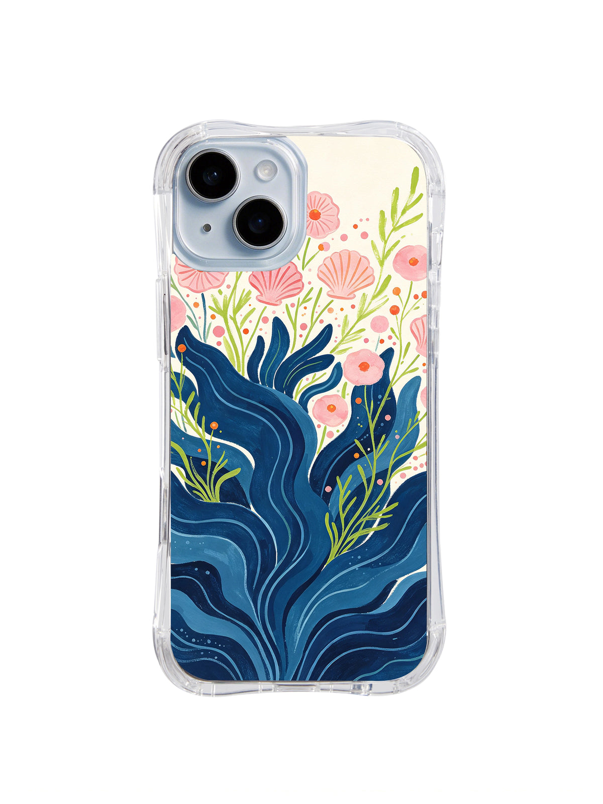 Midnight Meadow Waves pattern iPhone 14 case