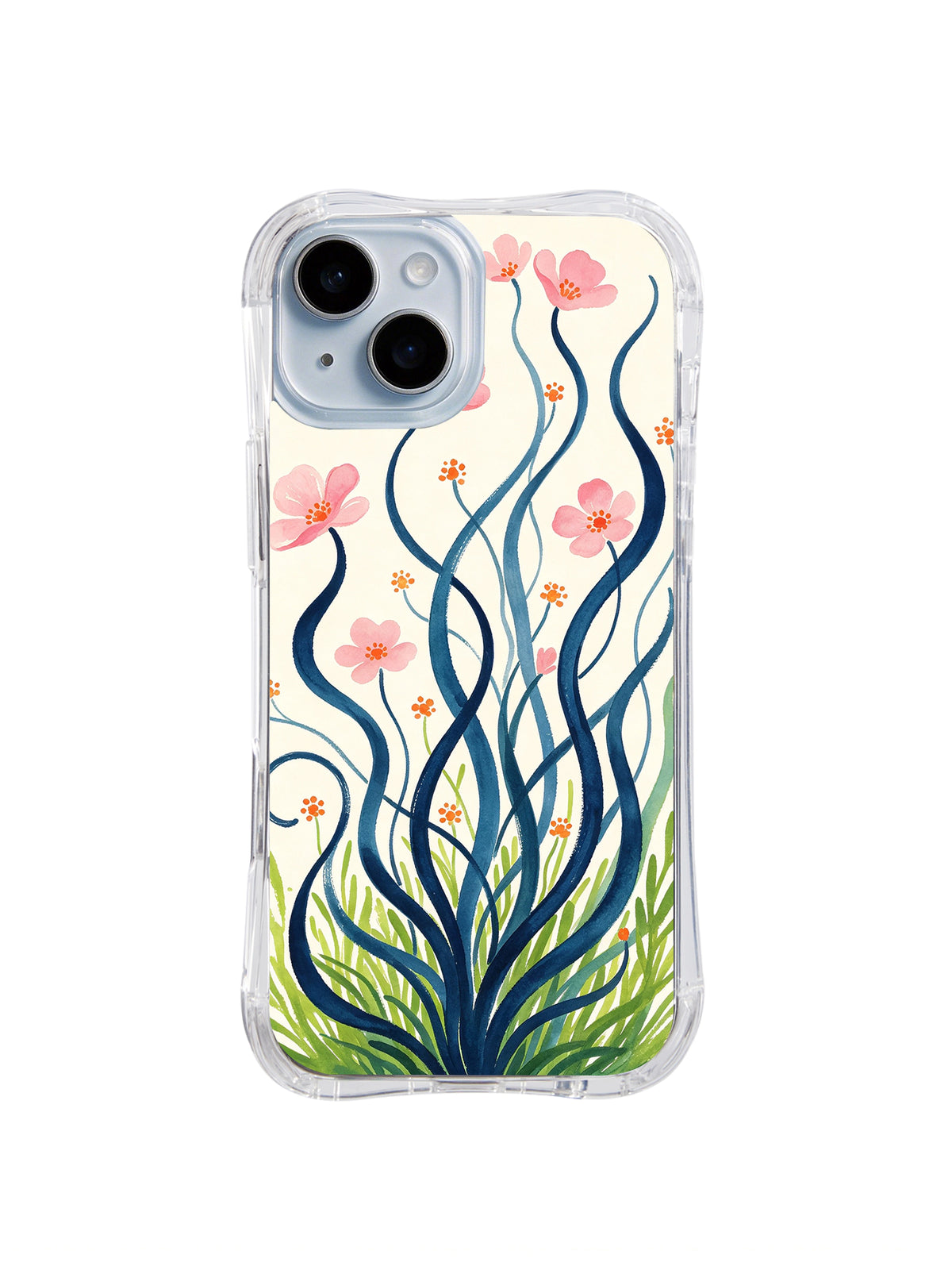 Sea Grass Petal Dance pattern iPhone 14 case
