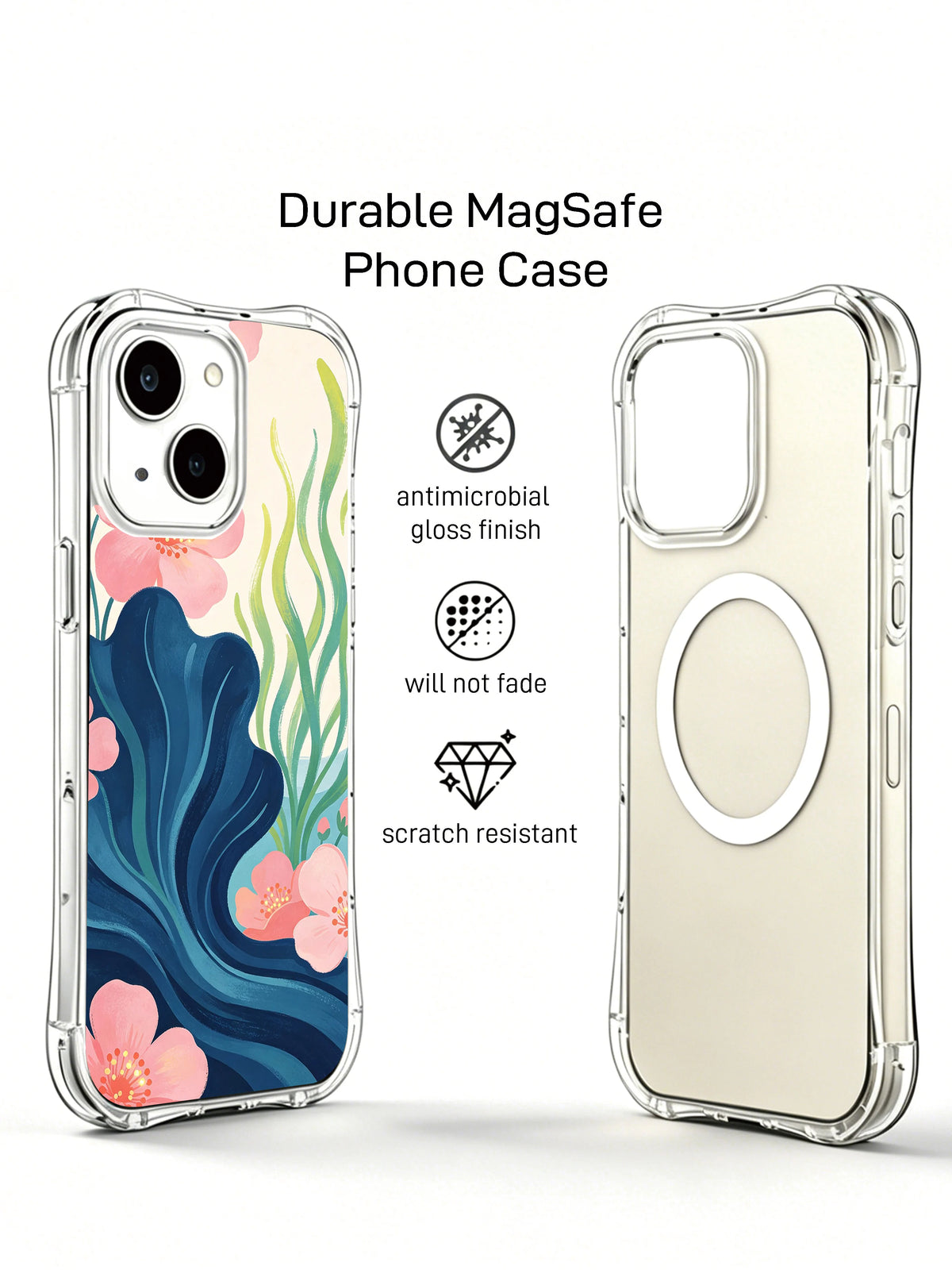 Blue Ocean Meadow MagSafe iPhone 14 case details