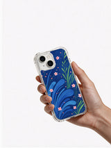 Blue Prairie Song iPhone 14 case in hand