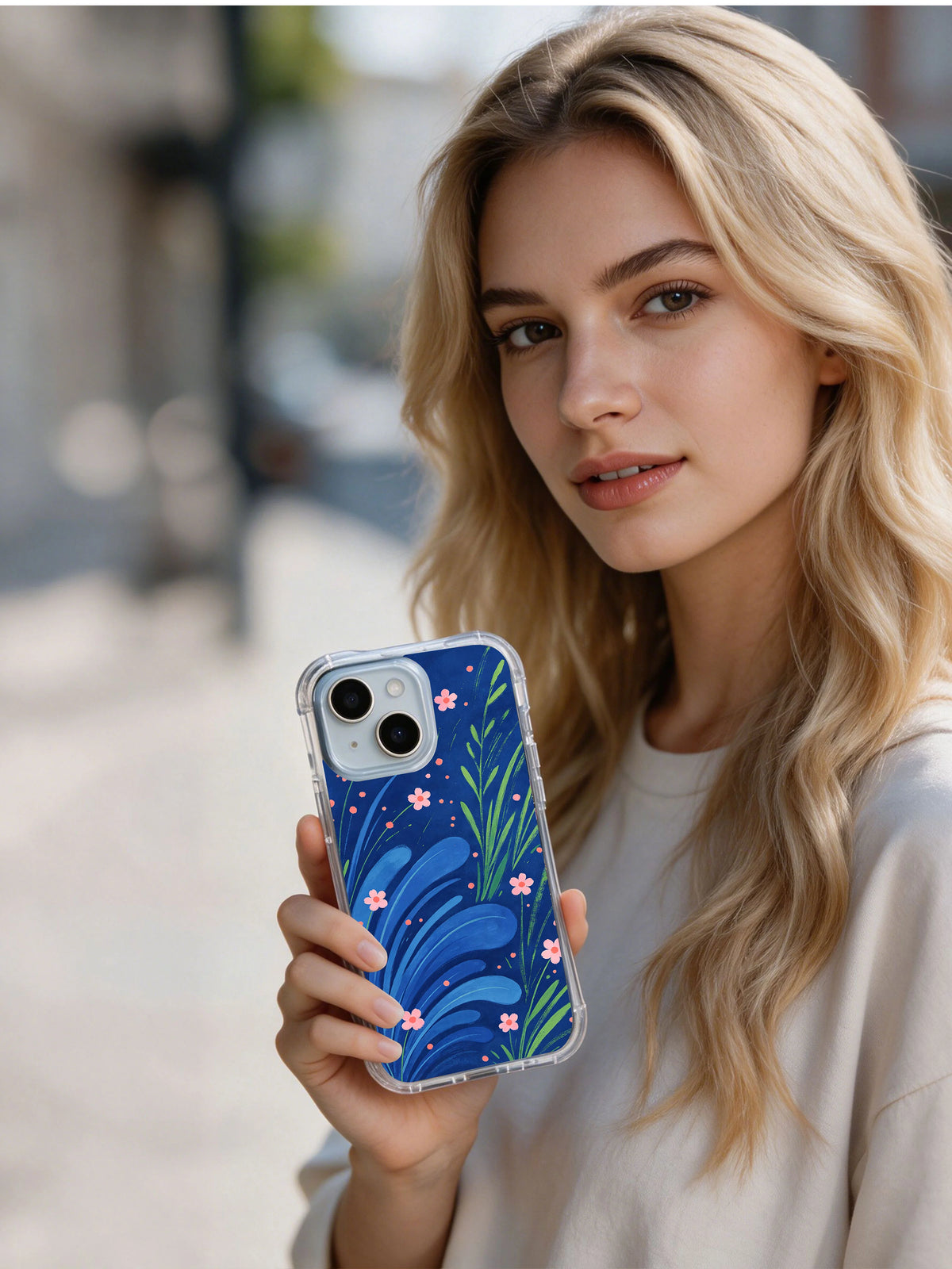 Blue Prairie Song iPhone 14 case lifestyle