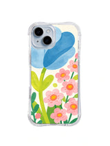 Sky Blue Blossom Lane pattern iPhone 14 case