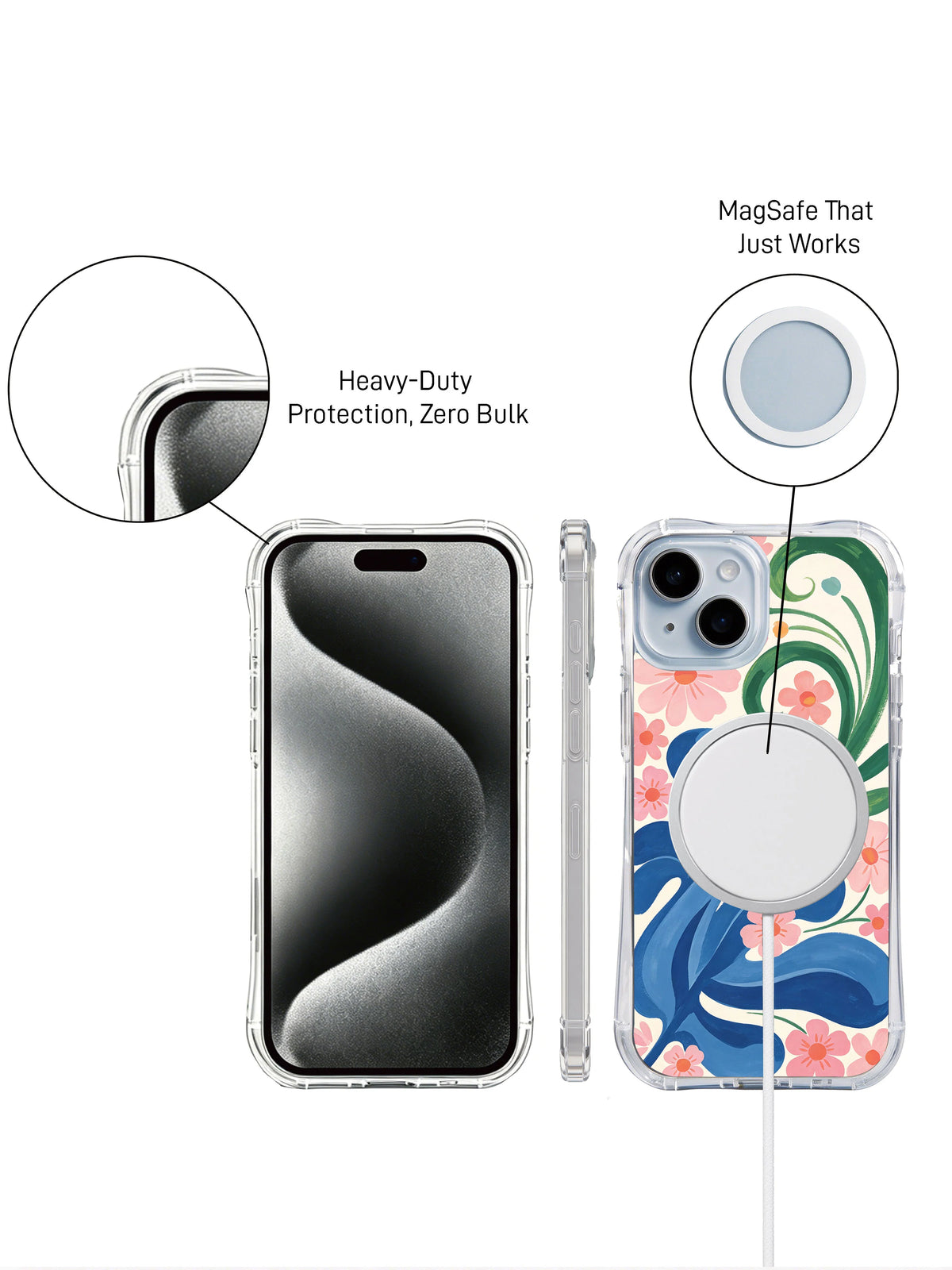 Garden Rhythm iPhone 14 case front and back