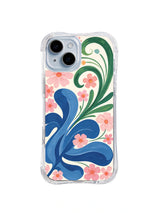 Coral Leaf Tempo pattern iPhone 14 case