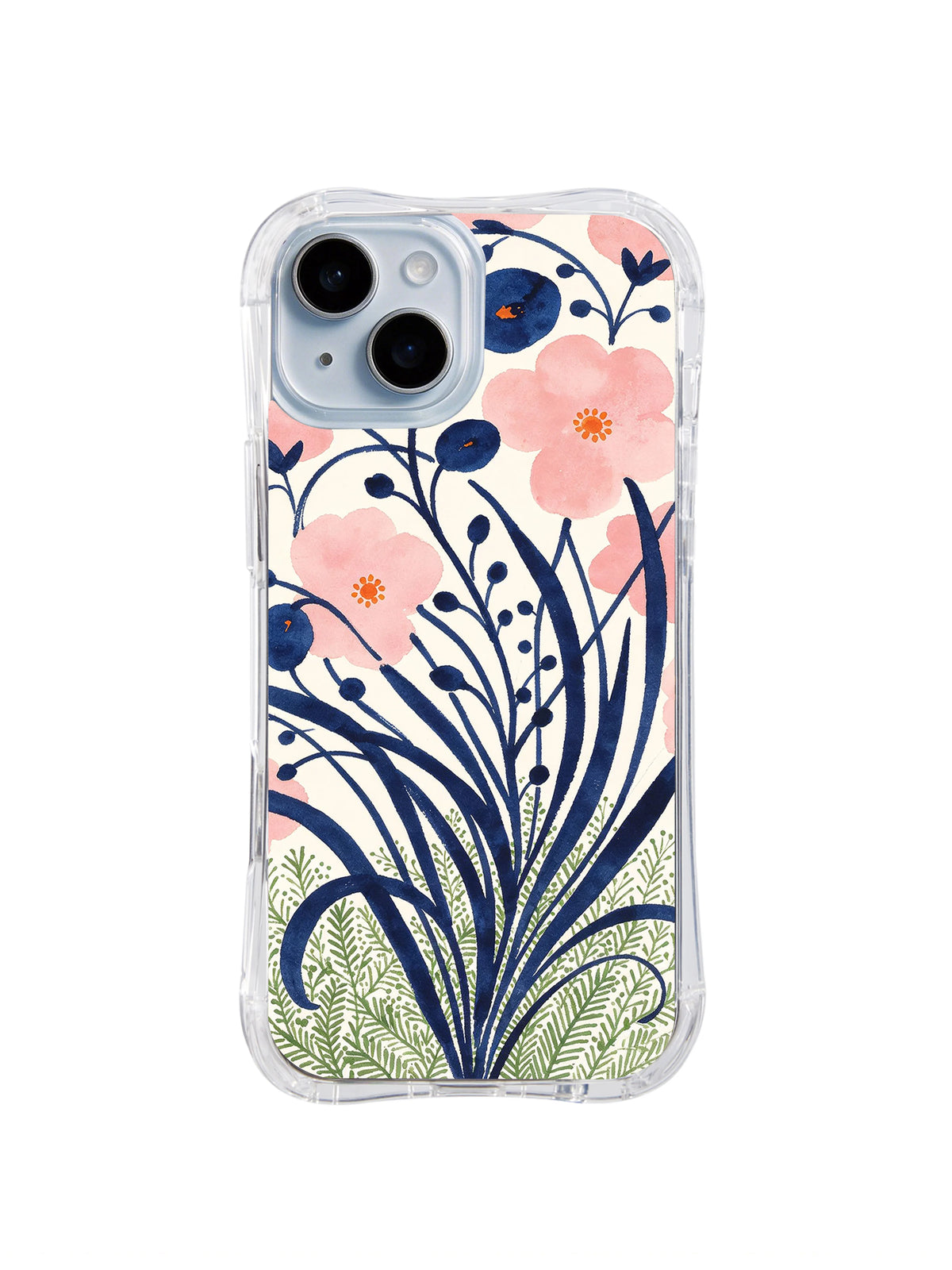 Midnight Blossom Sanctuary iPhone 14 case front view