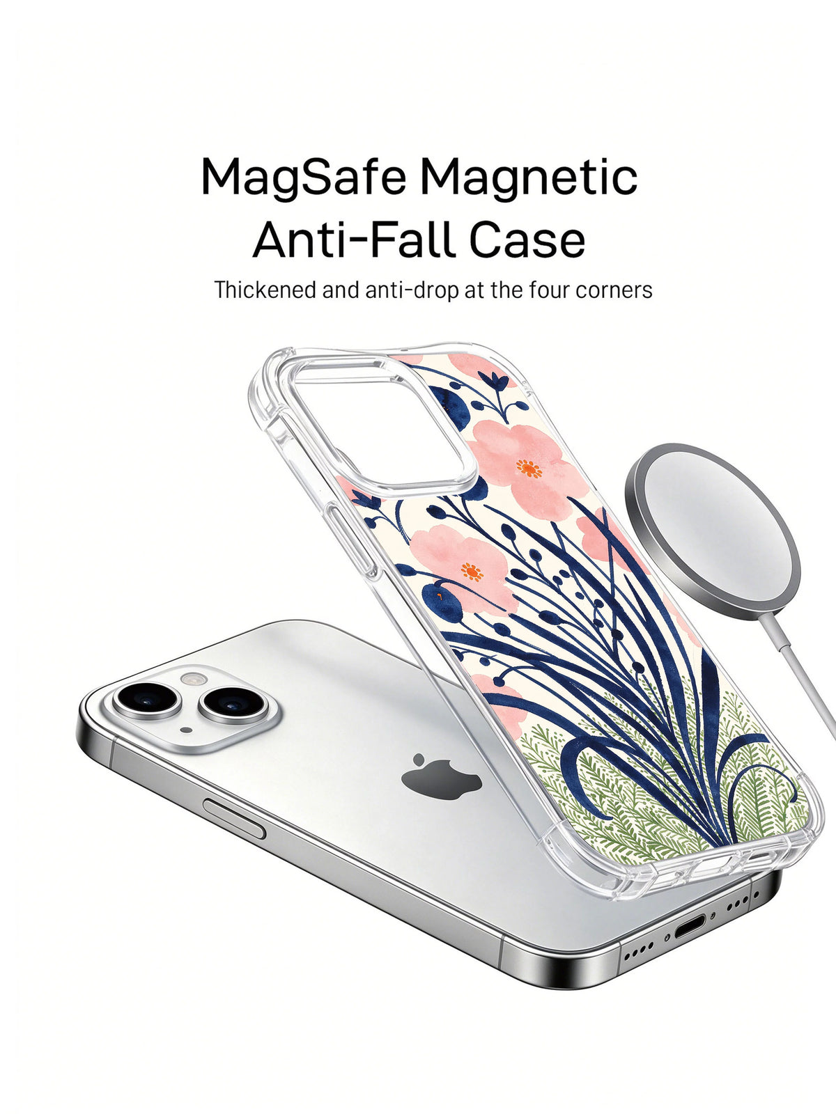 Midnight Blossom Sanctuary magnetic iPhone 14 case