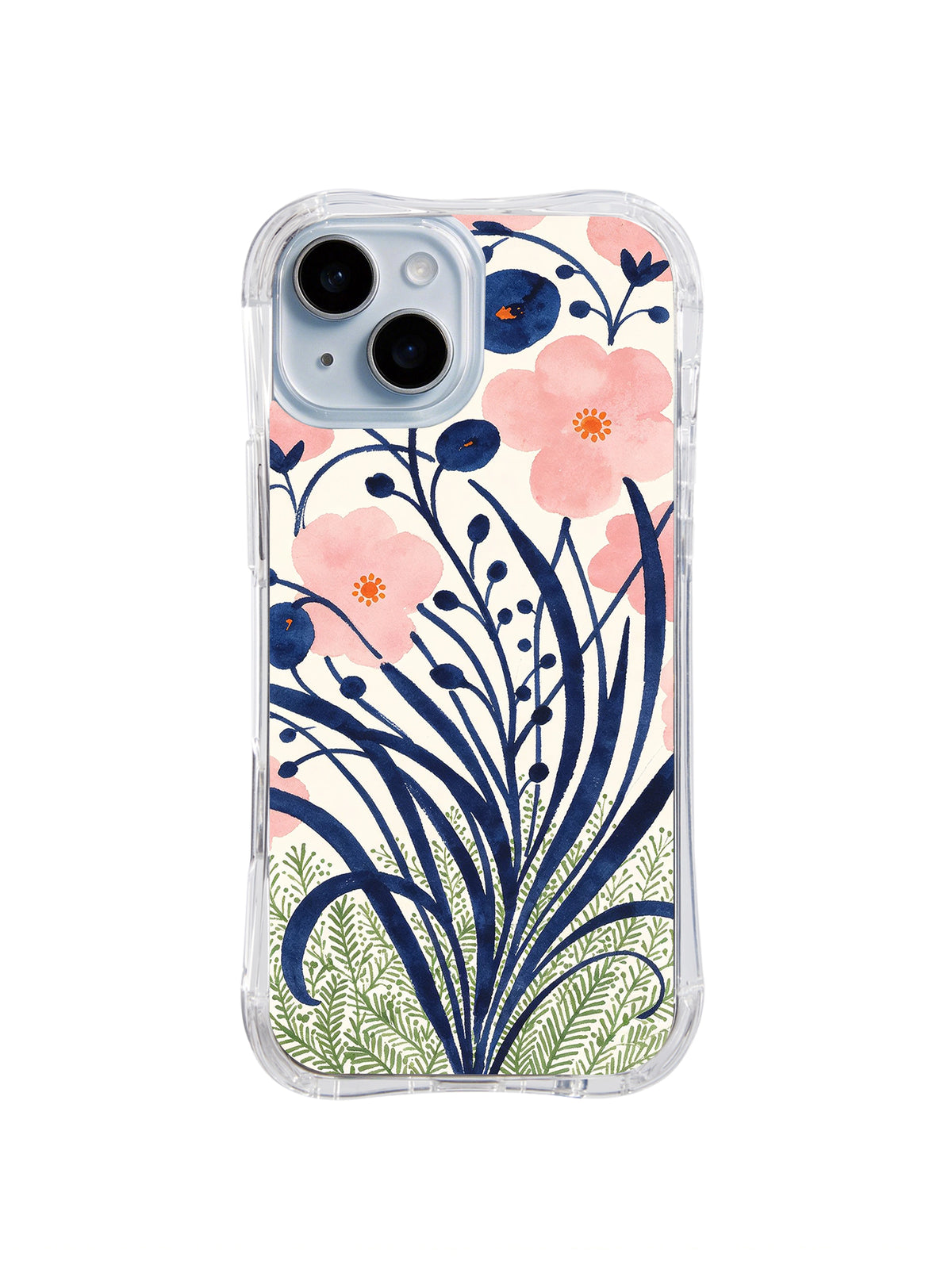 Quiet Moon Garden pattern iPhone 14 case