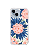Coastal Blue Bloom Garden iPhone 14 case front view