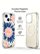 Coastal Blue Bloom Garden MagSafe iPhone 14 case