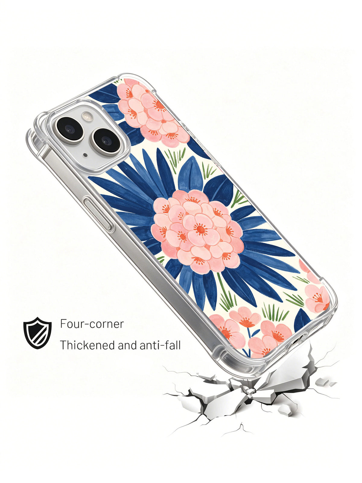Coastal Blue Bloom Garden protective iPhone 14 case