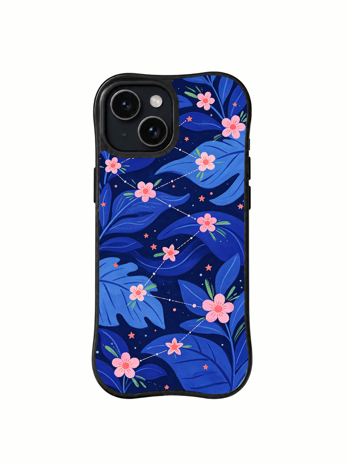 Petal Constellations iPhone 14 case front view