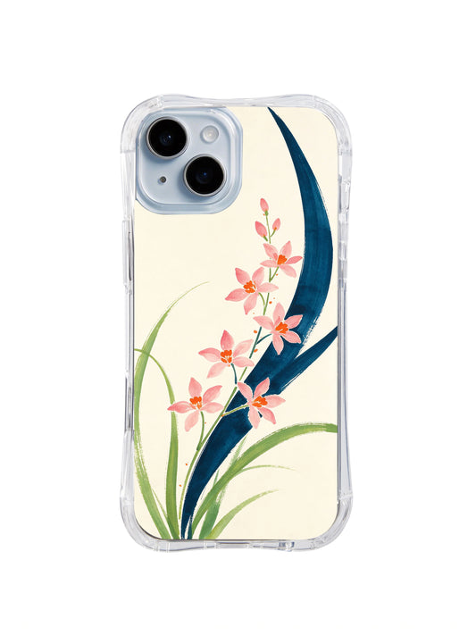 Pink Blossom River iPhone 14 case front view