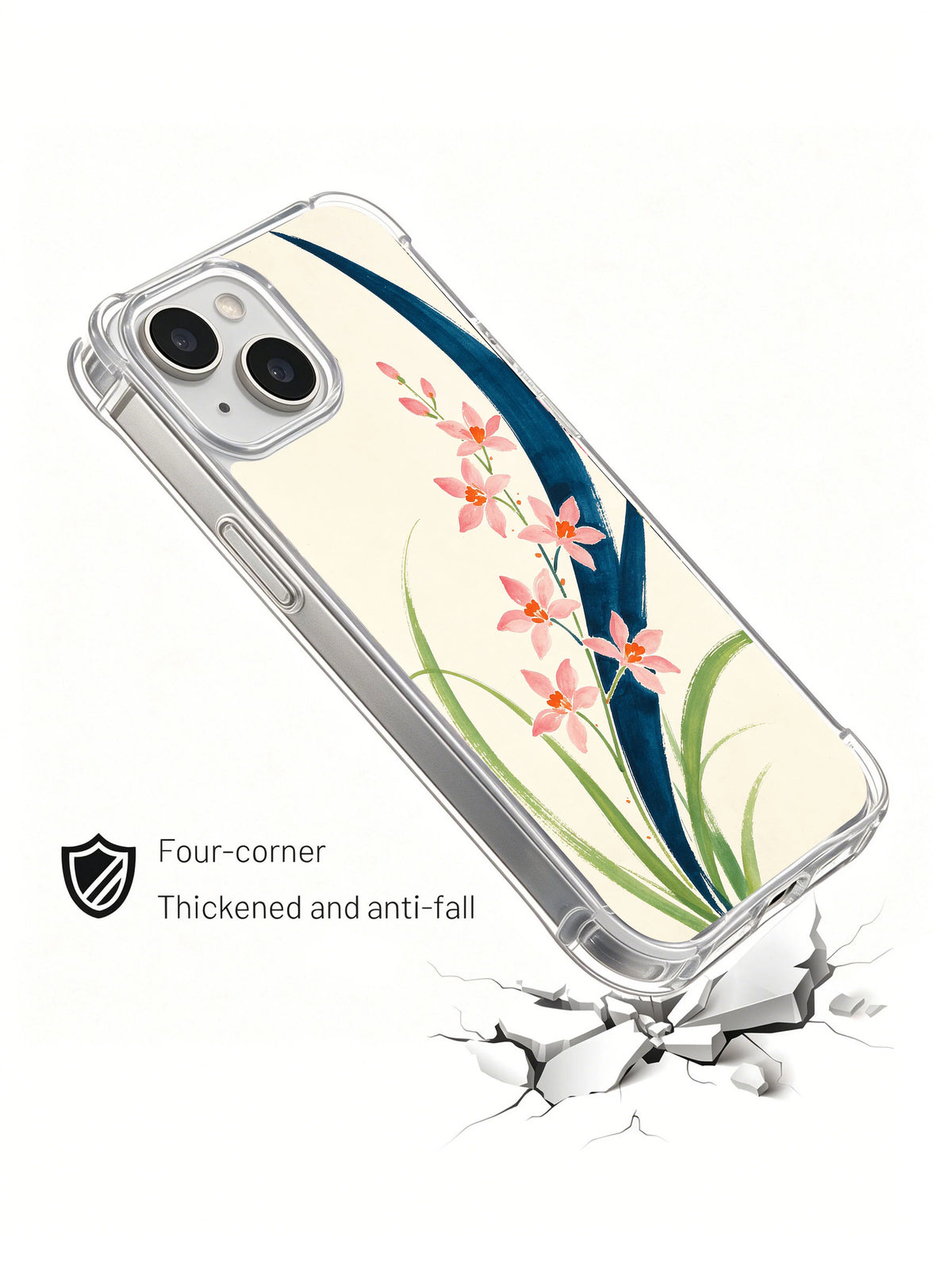 Pink Blossom River protective iPhone 14 case