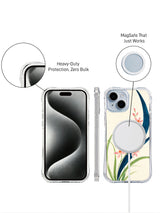 Pink Blossom River clear MagSafe iPhone 14 case