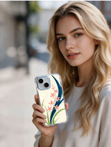 Pink Blossom River floral iPhone 14 case lifestyle