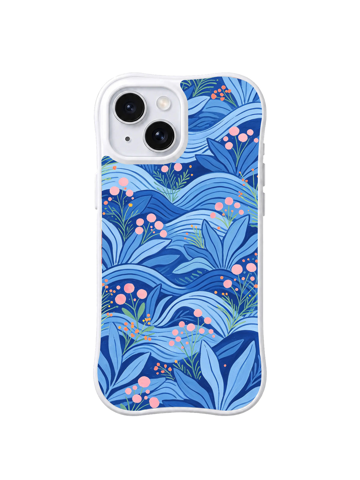 Midnight Berry Waves pattern iPhone 14 case