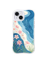 Coastal Pink Bloom pattern iPhone 14 case