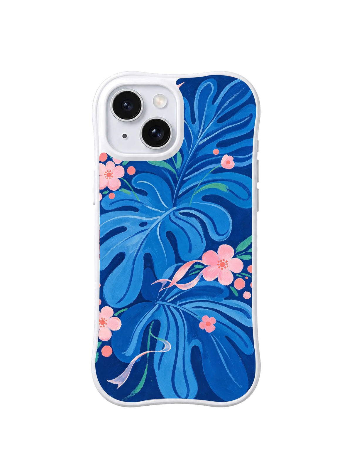 Monstera Ribbon Morning pattern iPhone 14 case